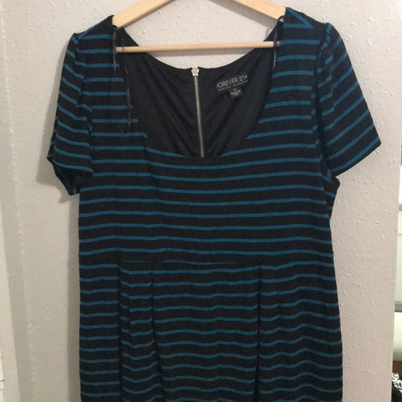 Dresses & Skirts - Black and blue striped plus size dress